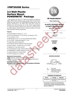 1PMT5933BT1G datasheet  